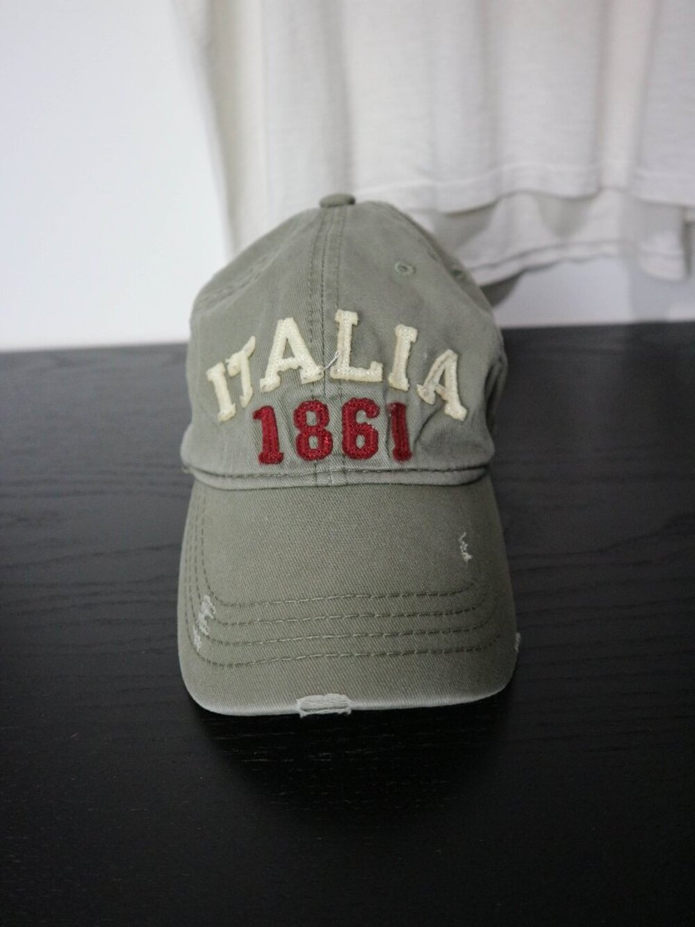 Italy Italia Distressed Strapback Hat Vintage